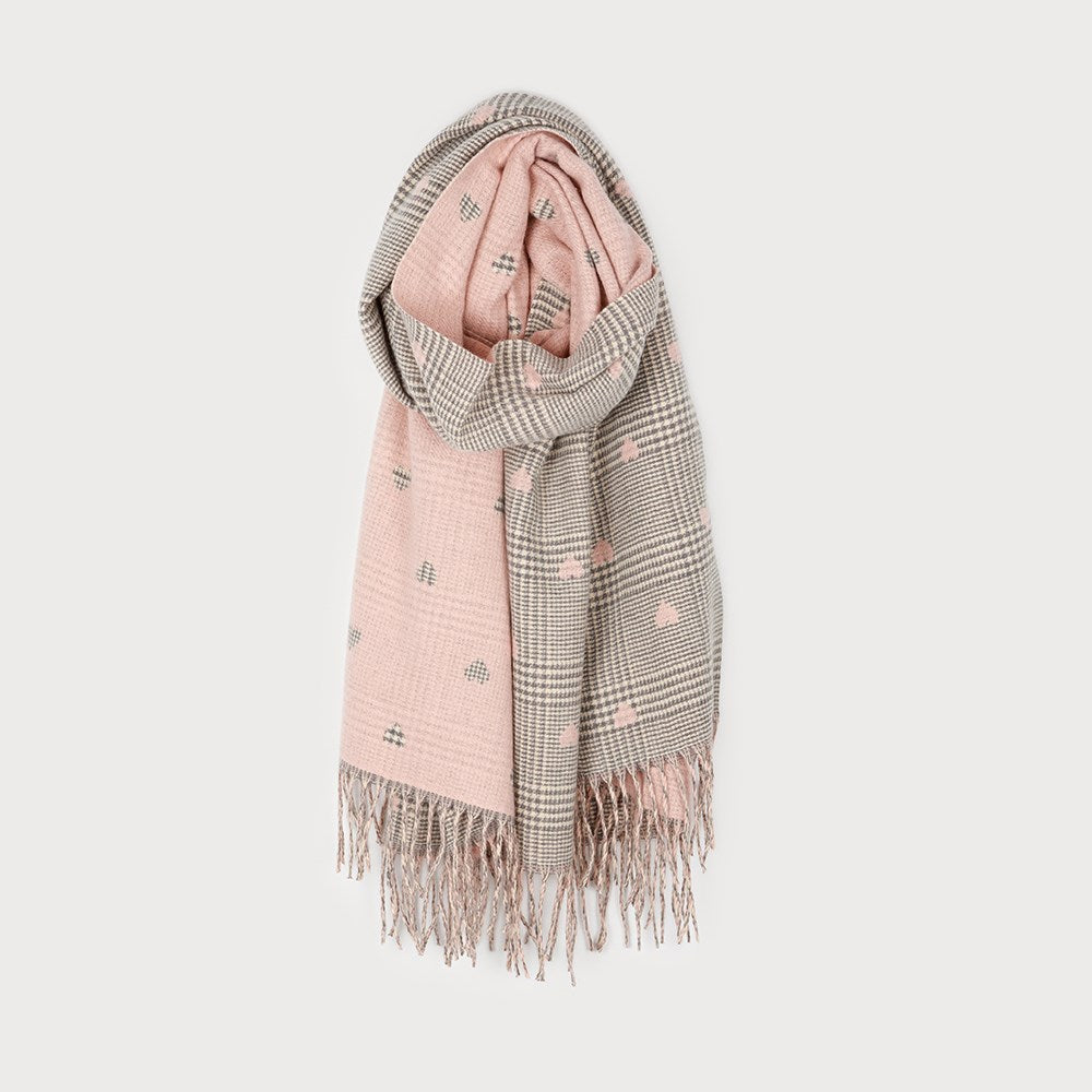 Heart Plaid Scarf