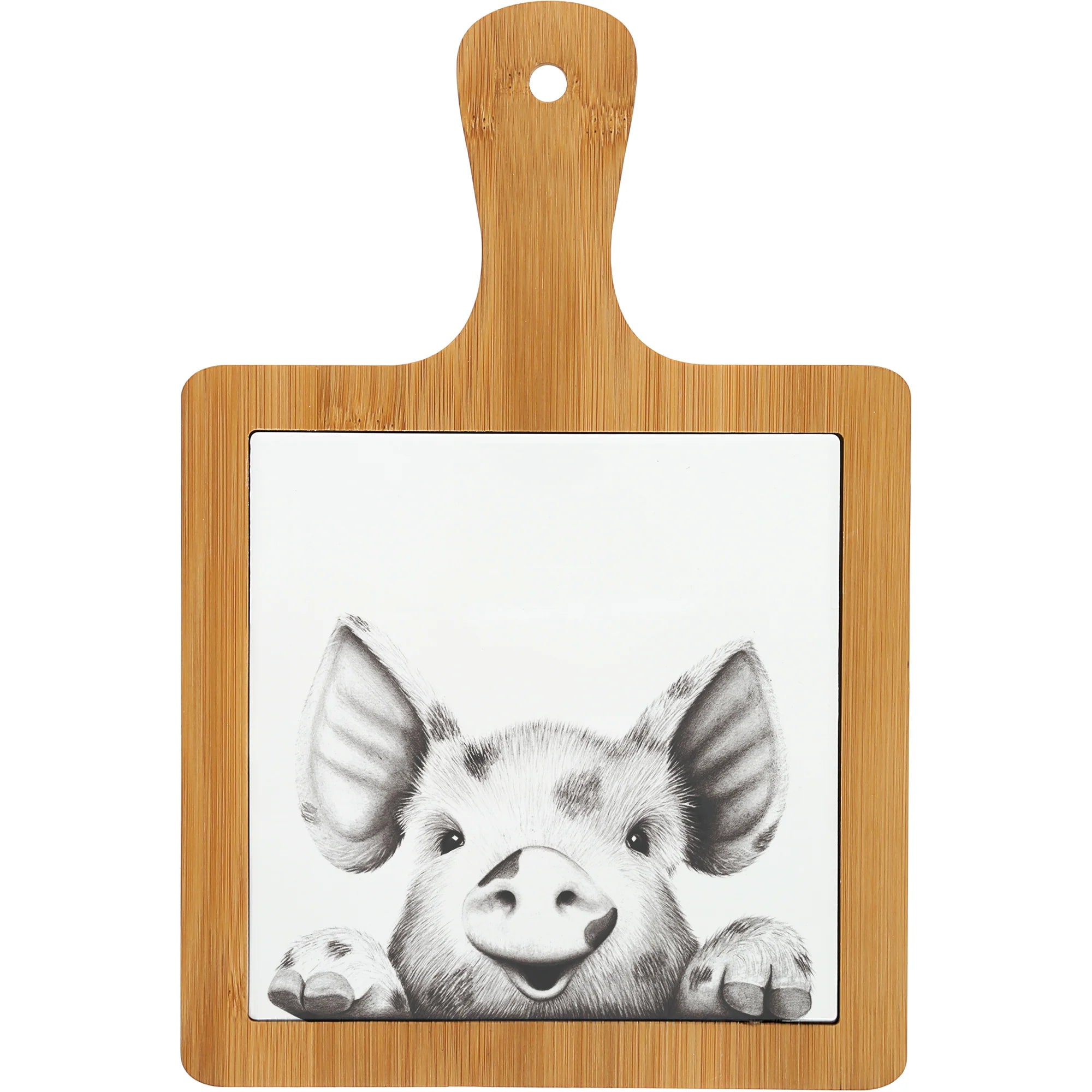 Bamboo & Ceramic Tile Trivet