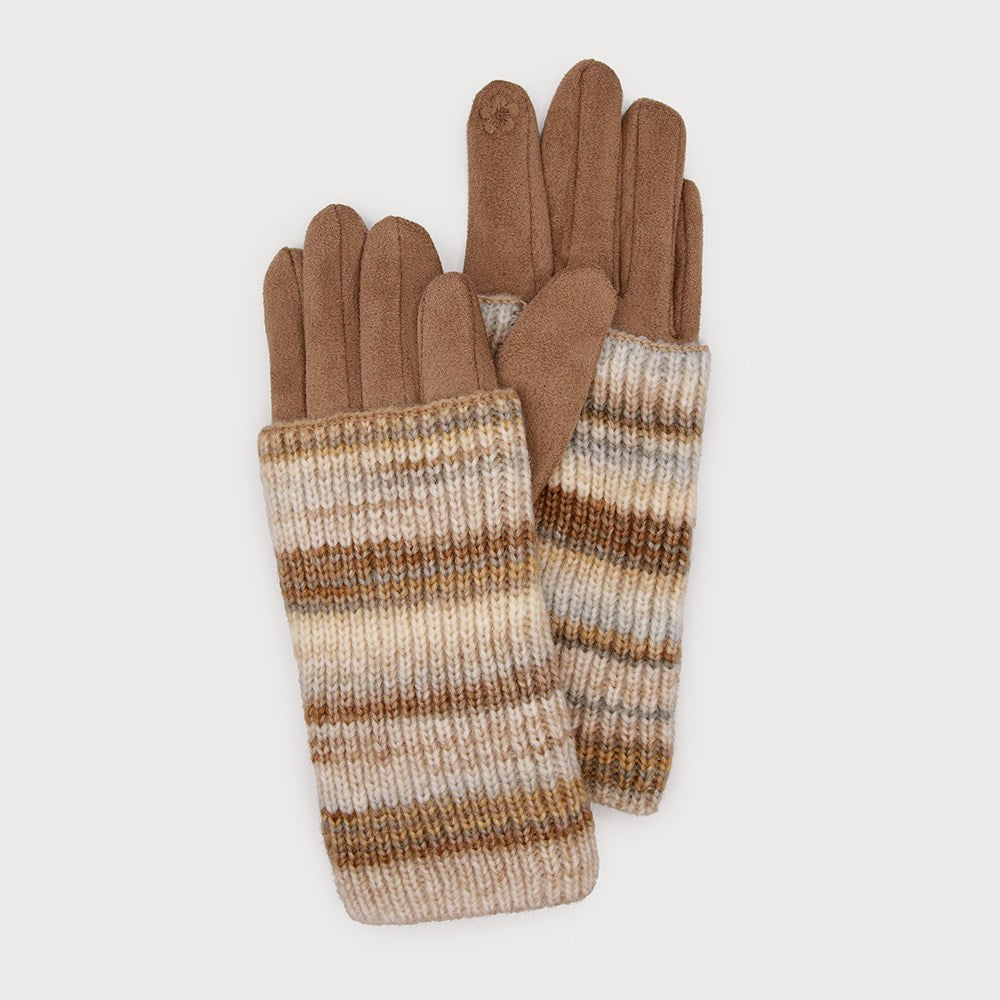 Colourful Ribbed Wrist-Warmer Gloves