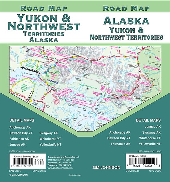 Alaska, Yukon and Northwest Territories Map