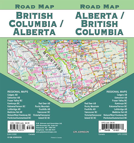 British Columbia & Alberta Map