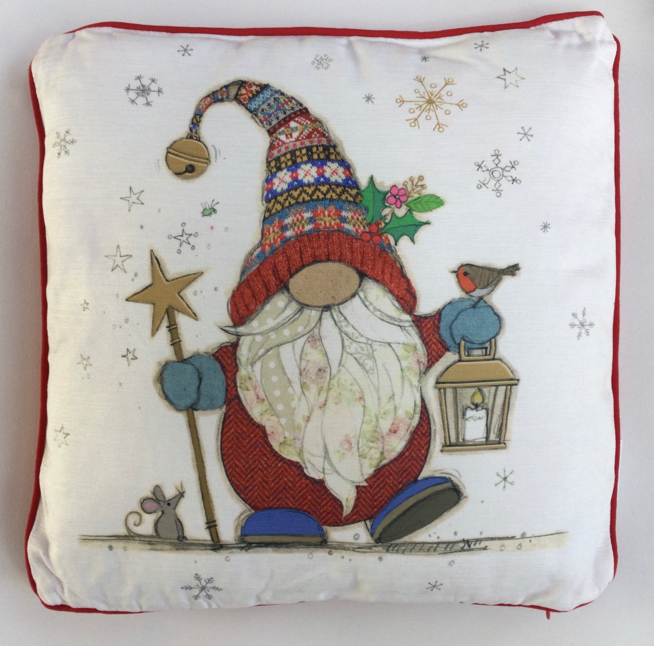 Bug Art Christmas Cushion