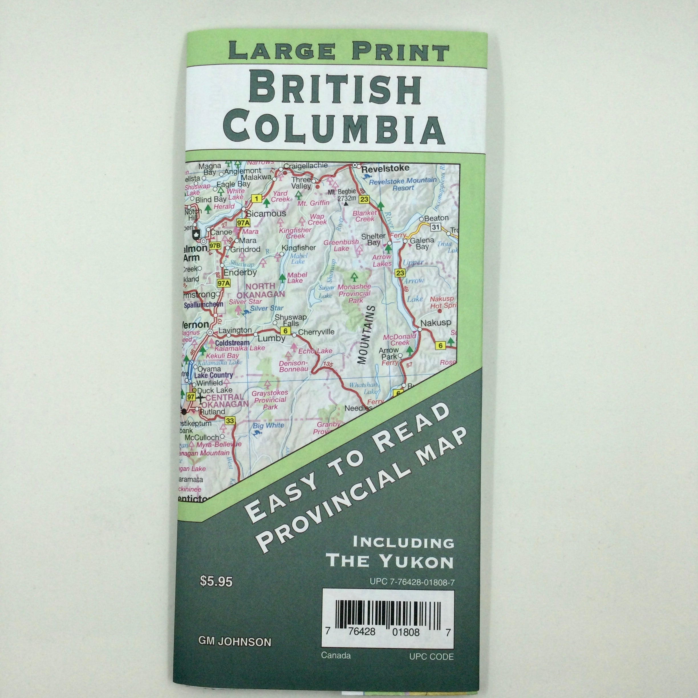 British Columbia Large Print Map
