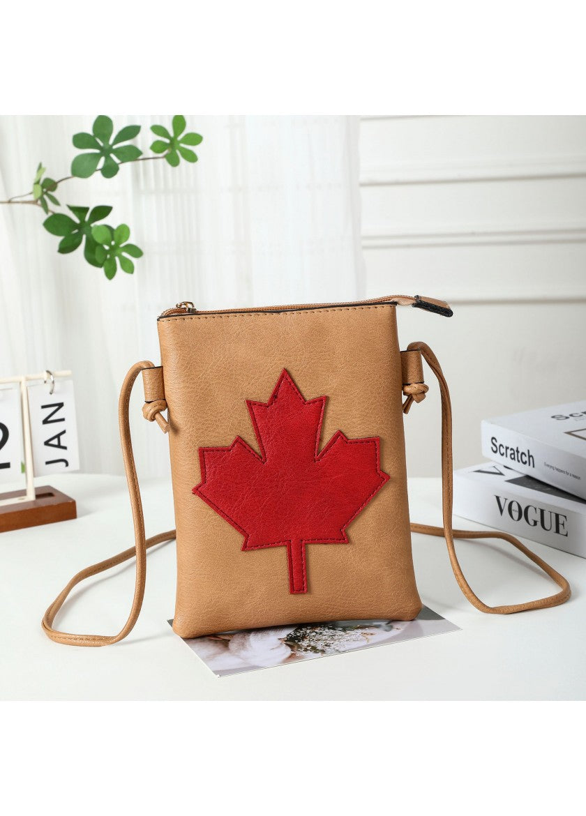 Canadian Flag Laser Cut Crossbody Cell Phone Bag