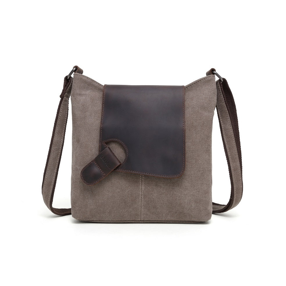 DaVan Canvas Shoulder Bag - Brown