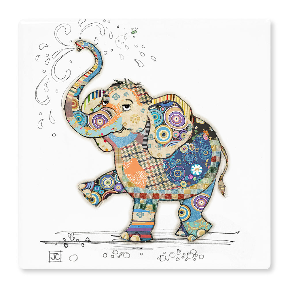 Bug Art Ceramic Coaster - Elephant