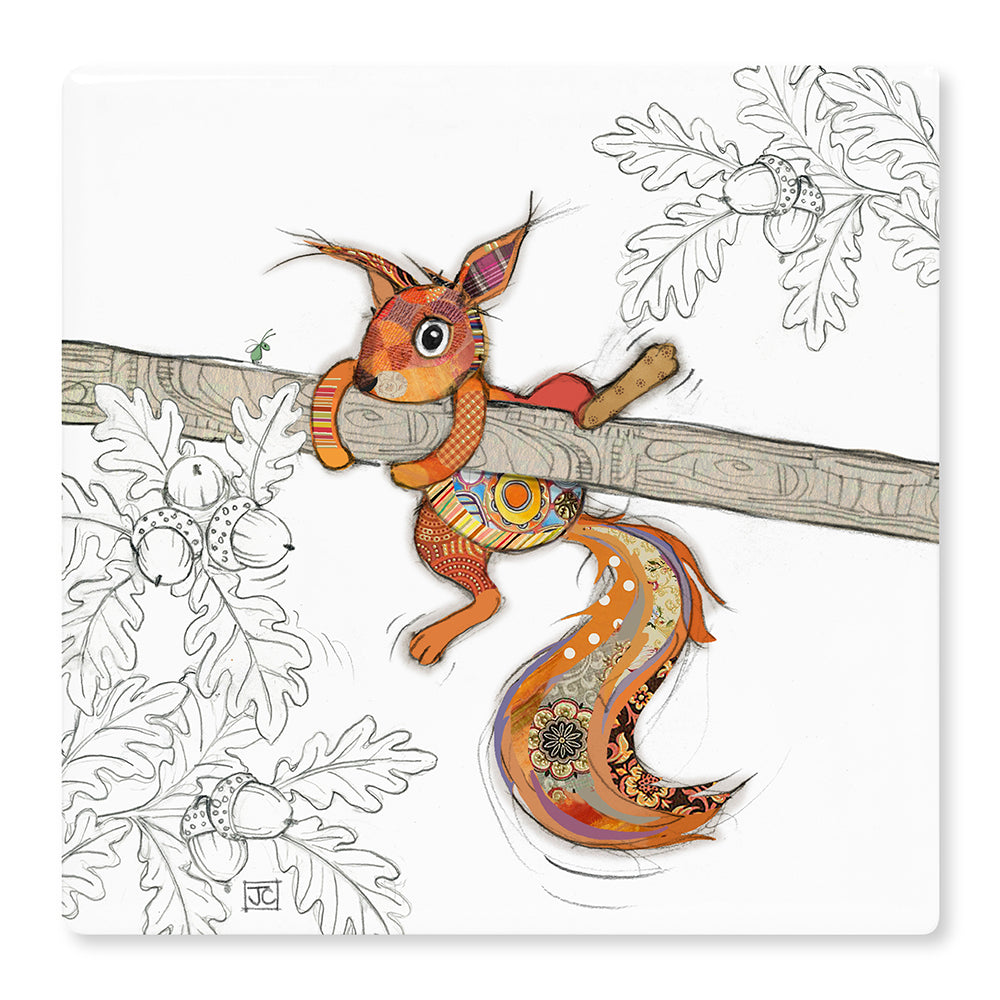 Bug Art Ceramic Coaster - Squirrel