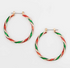 Holiday Twist Hoop Earrings