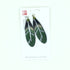 Millefiori Feather Earrings - Green