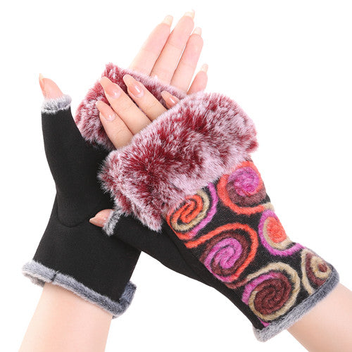 Fingerless Fur Gloves