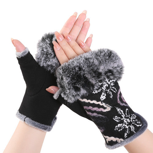 Fingerless Fur Gloves