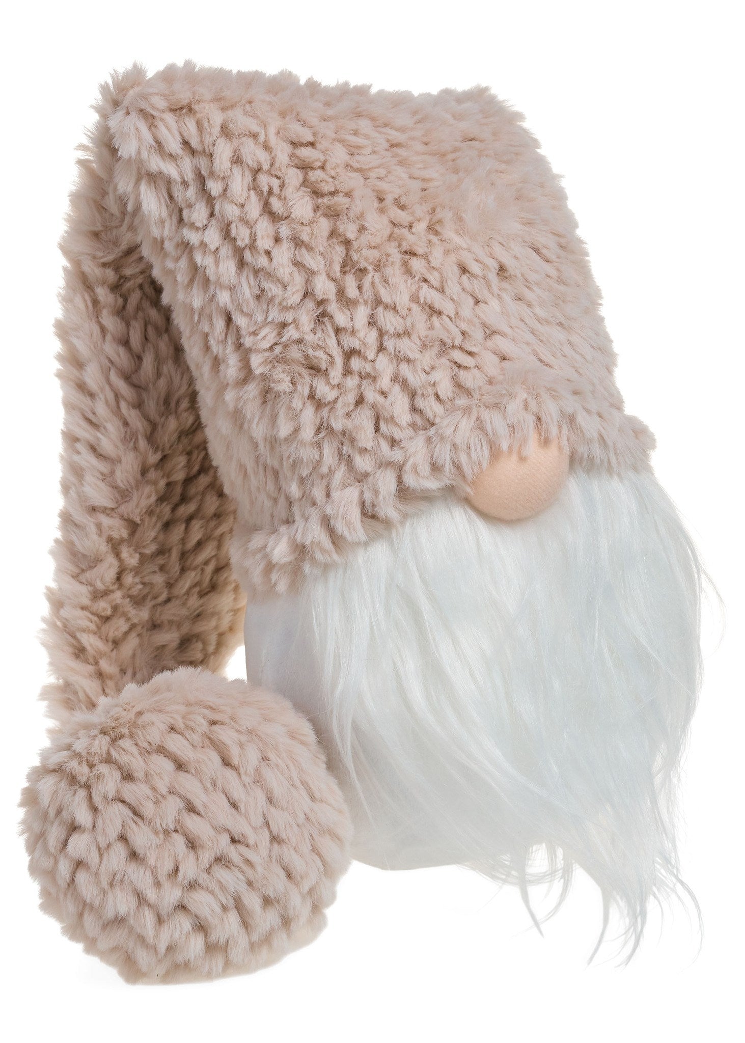 Gnome Head with Cream Knit Hat