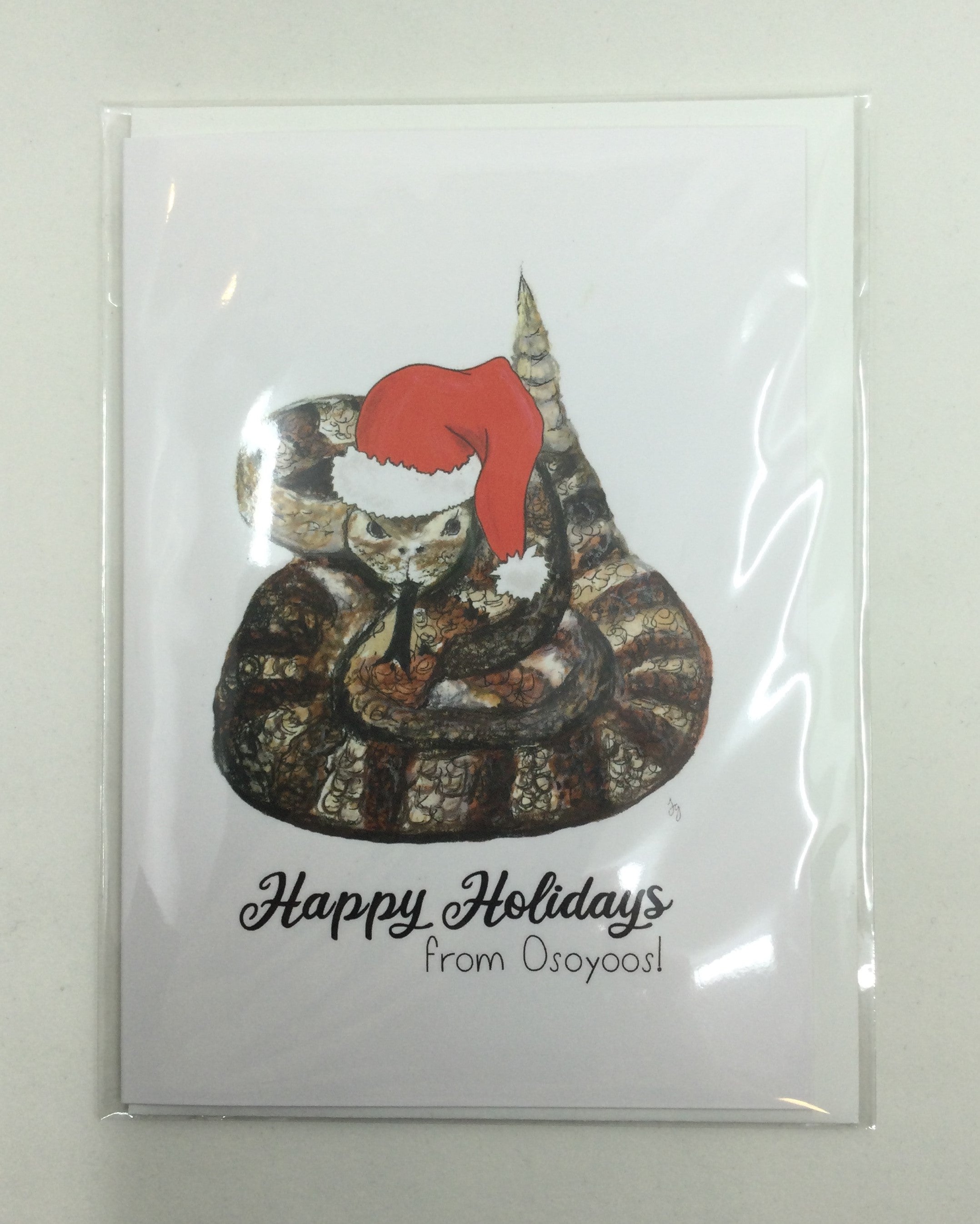 Local Art Cards by Jennifer Giffin - Xmas Rattlesnake Happy Holidays