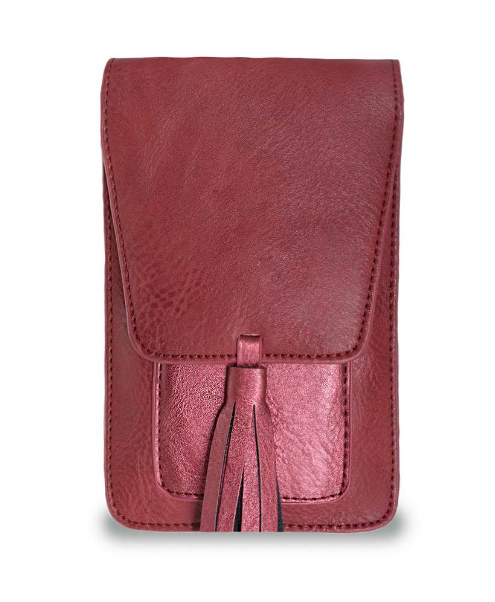 Small Harper Crossbody Purse - Red/Shimmer