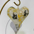 Blown Glass Heart Ornament - Multicoloured Yellow