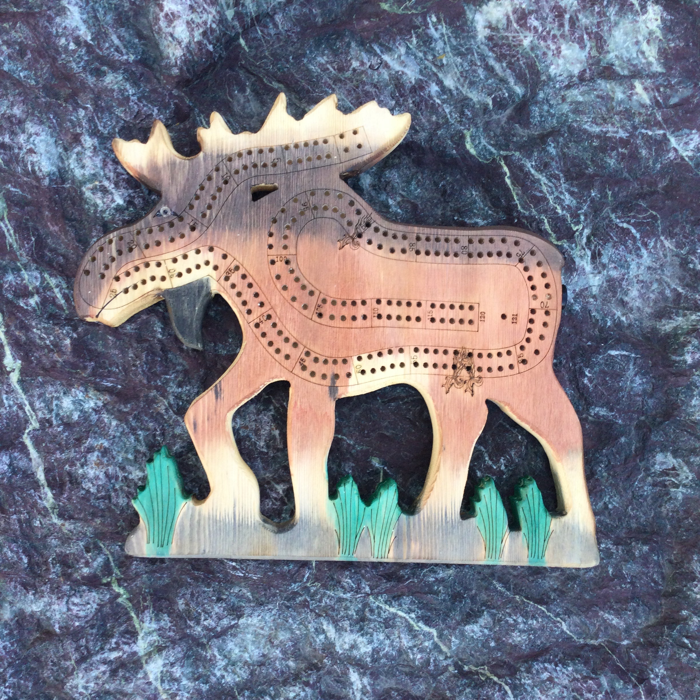 Natural Wood Cribbage Board