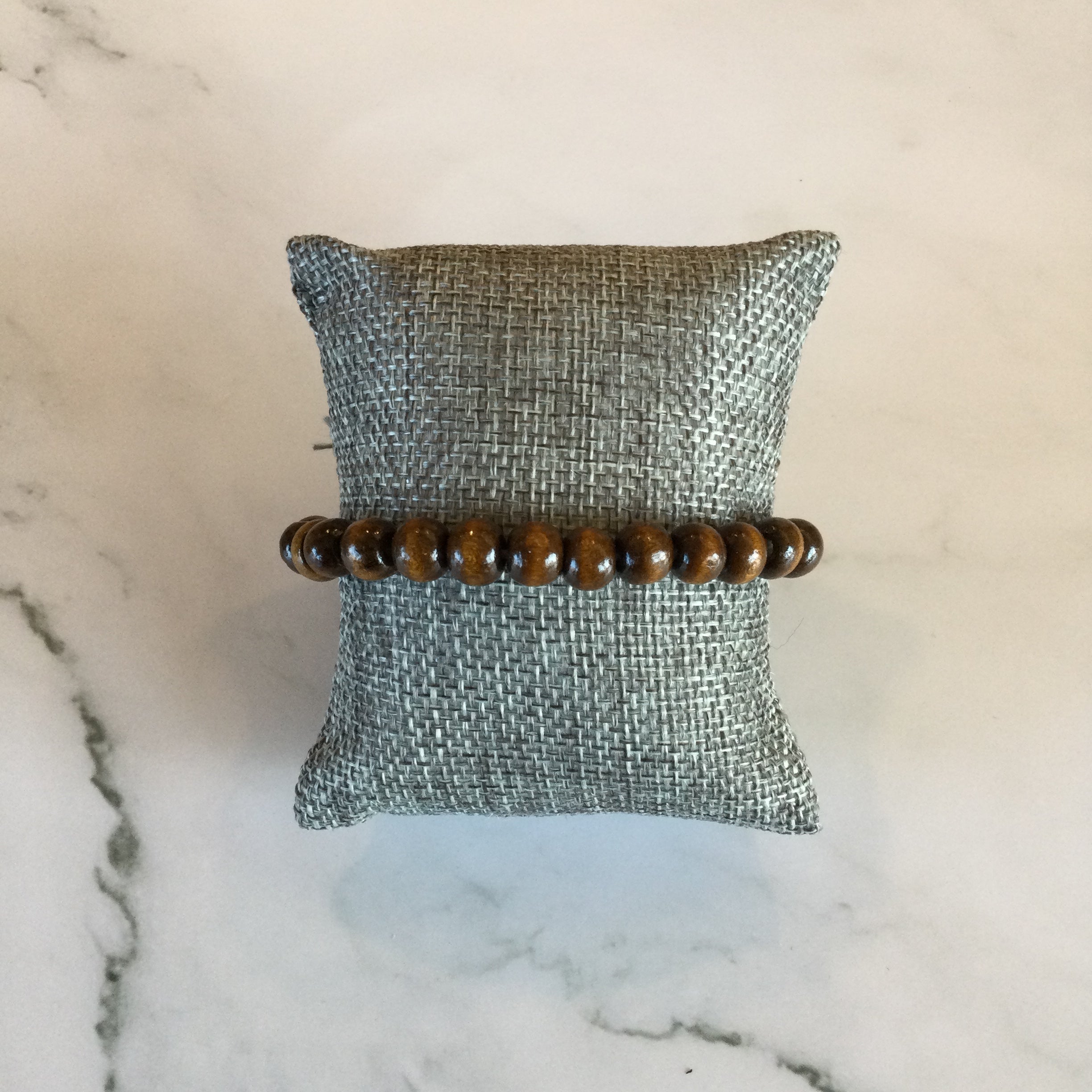 Men's Wood Beaded Bracelet