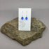 White Lotus Sea Glass Earrings
