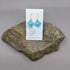 White Lotus Sea Glass Earrings