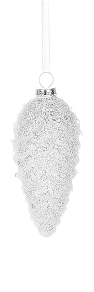Icy Pinecone Ornament