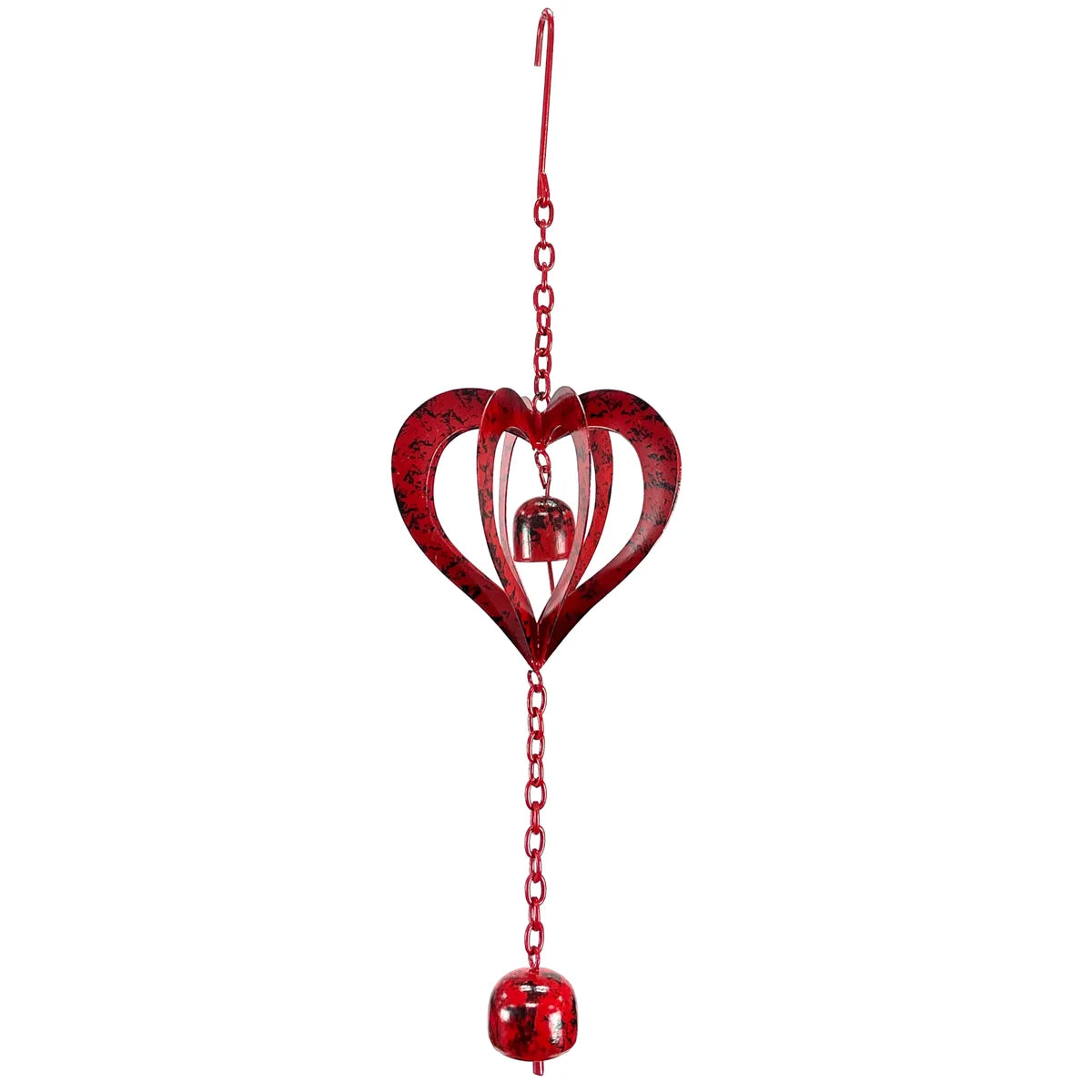 Iron Bell Chimes - Balloon Heart - Red