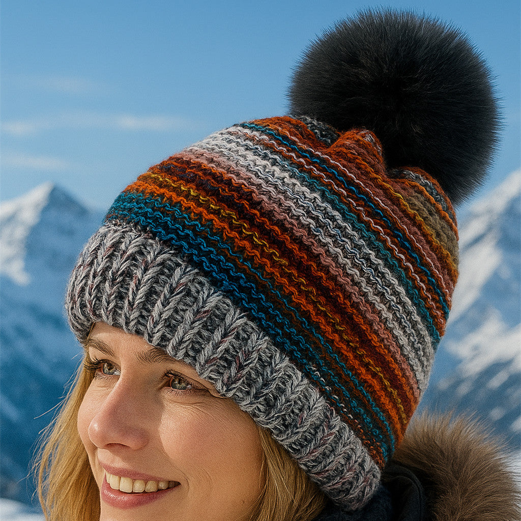 Beanie Hat with Pompom