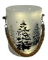 LED Glass Lantern with Rope