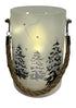 LED Glass Lantern with Rope