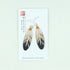 Mini Millefiori Feather Earrings - Black