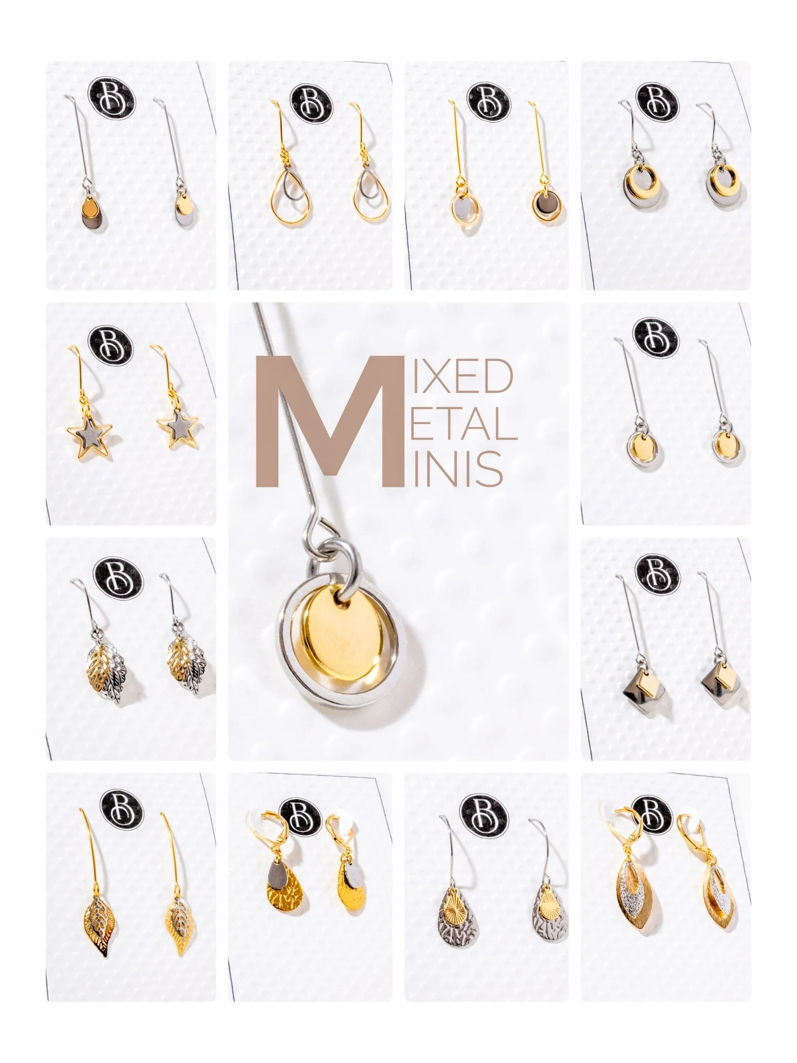 BEL Jewelry Mixed Metal Minis Earring Collection