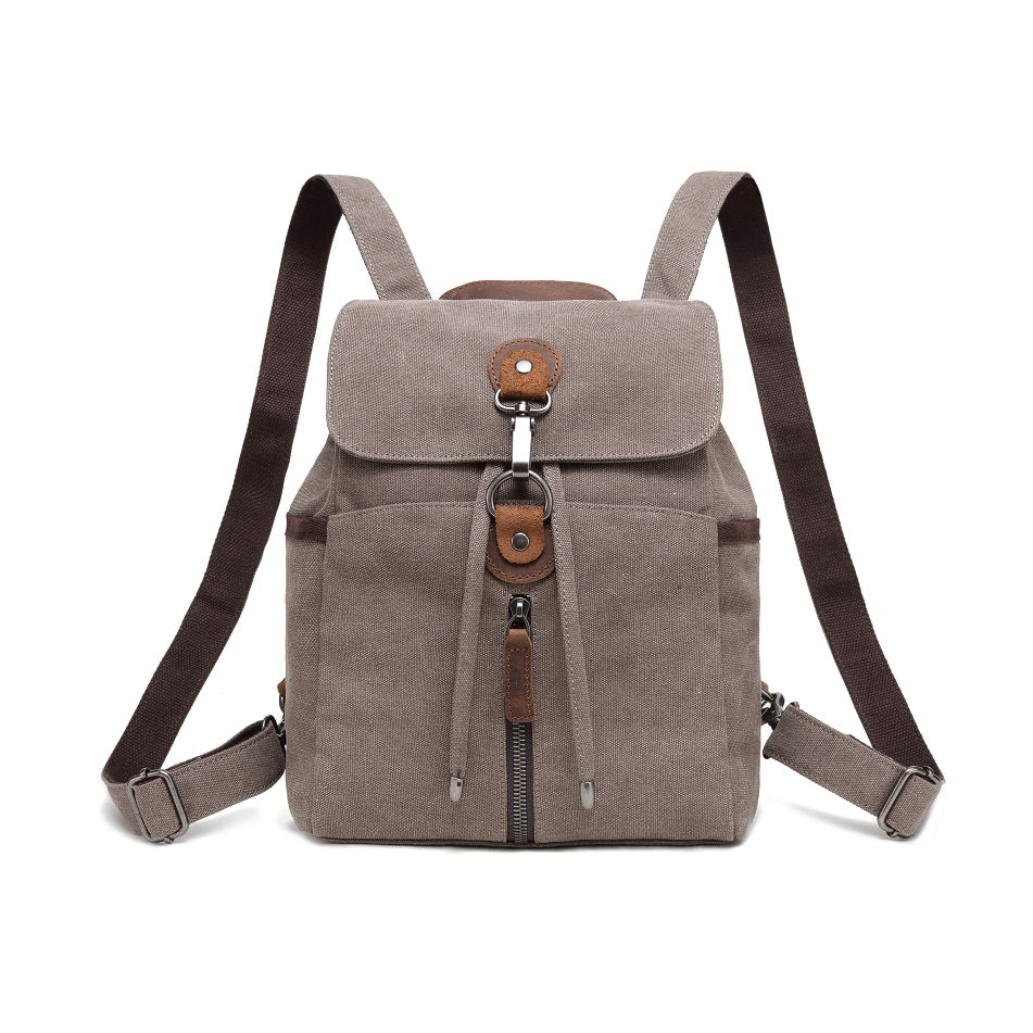 DaVan Multifunctional Canvas Backpack - Brown