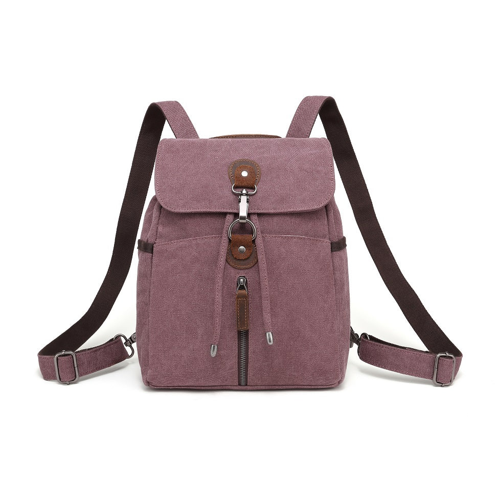 DaVan Multifunctional Canvas Backpack - Maroon