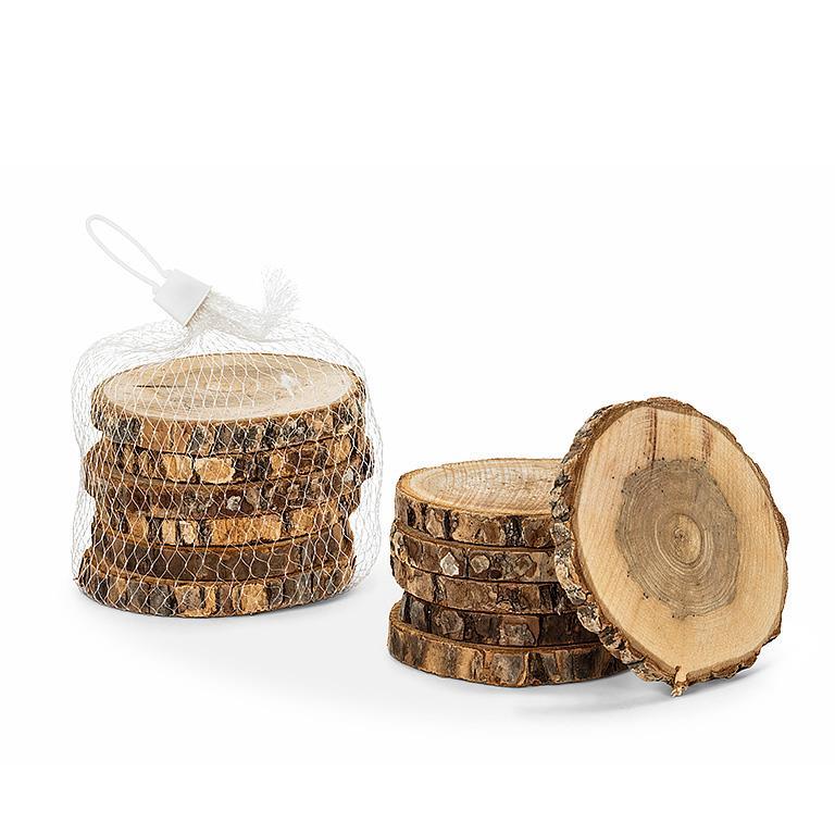Natural Bark Coasters - Set of 6
