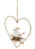 Heart Ornament with Bird