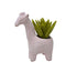 Giraffe Mini Planter with Artificial Plant