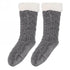 Knit Socks with Fur Trim