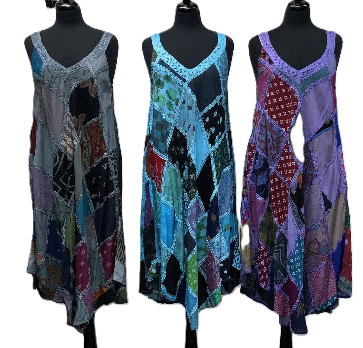 Patchwork A-Line Beach Cover-up