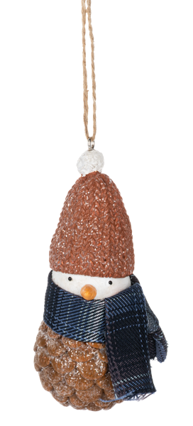 Pinecone Snowman ornaments