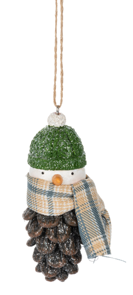 Pinecone Snowman ornaments