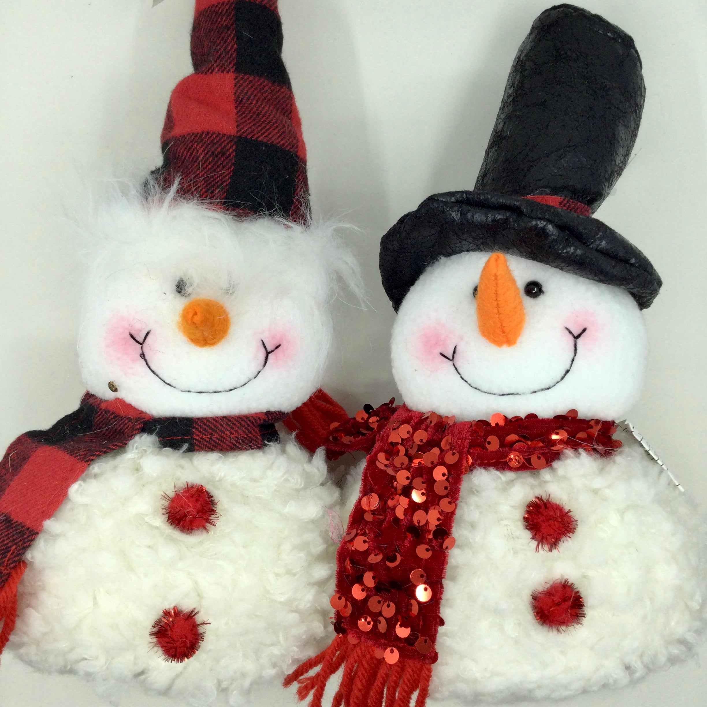 Standing Snowman with Red Scarf