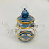 Blown Glass Teapot Ornament - Blue