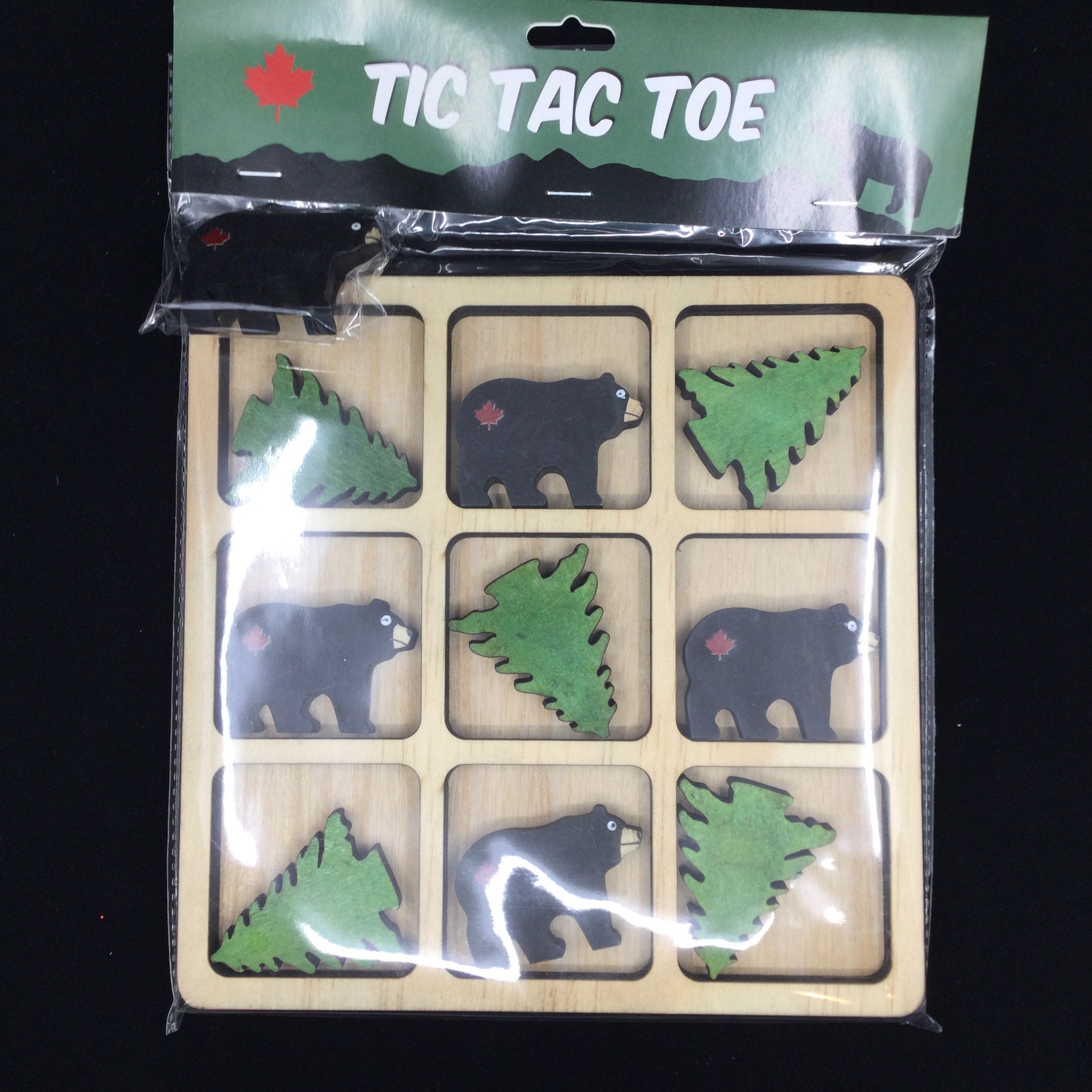 Canada Wood Tic Tac Toe Set