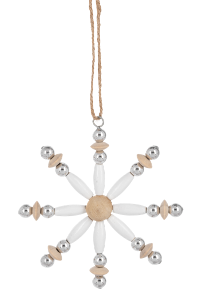 Wood Turned Snowflake Ornaments
