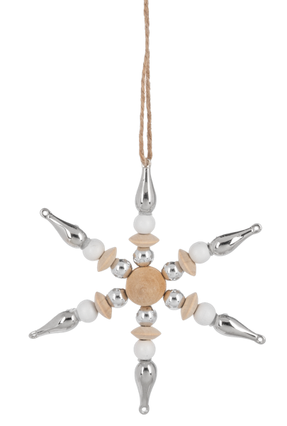 Wood Turned Snowflake Ornaments
