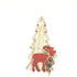 Wooden Tree with Red Wooden Deer