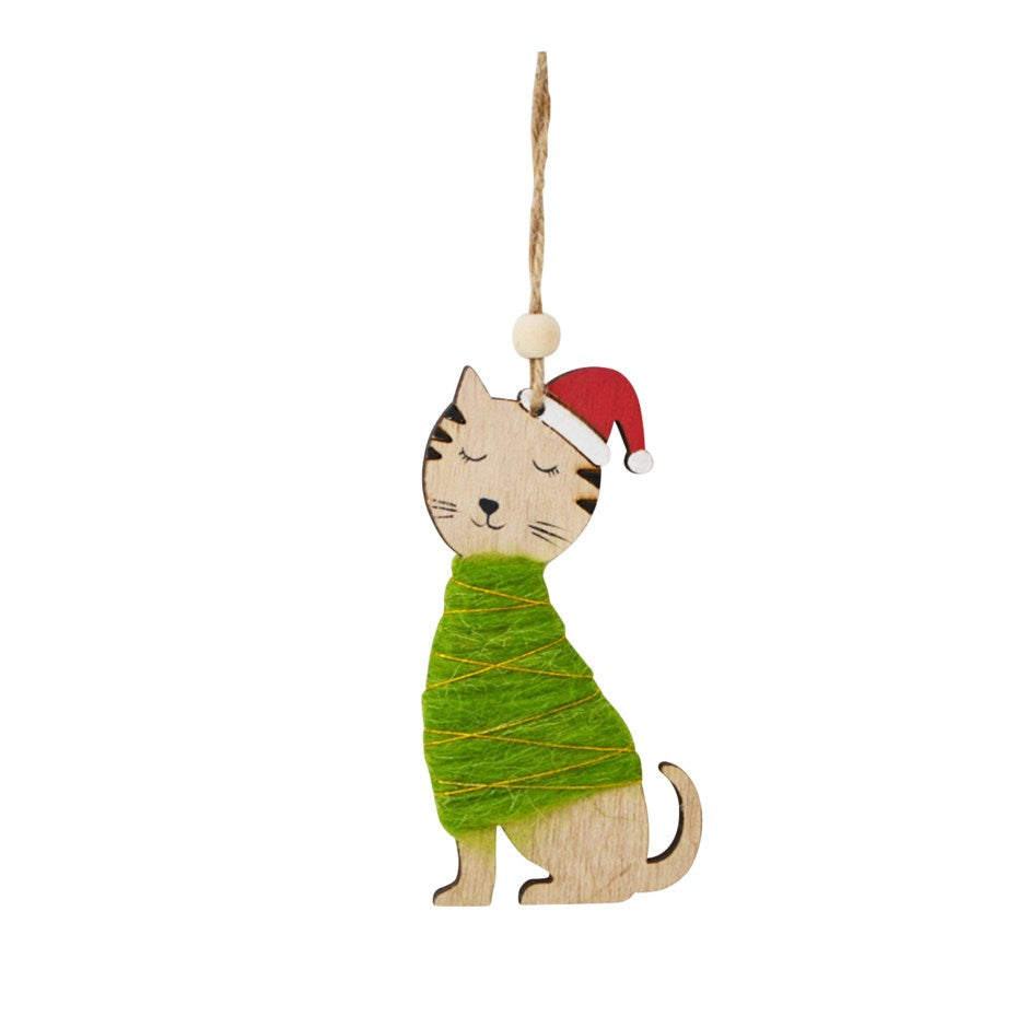 Cat in Sweater Ornaments