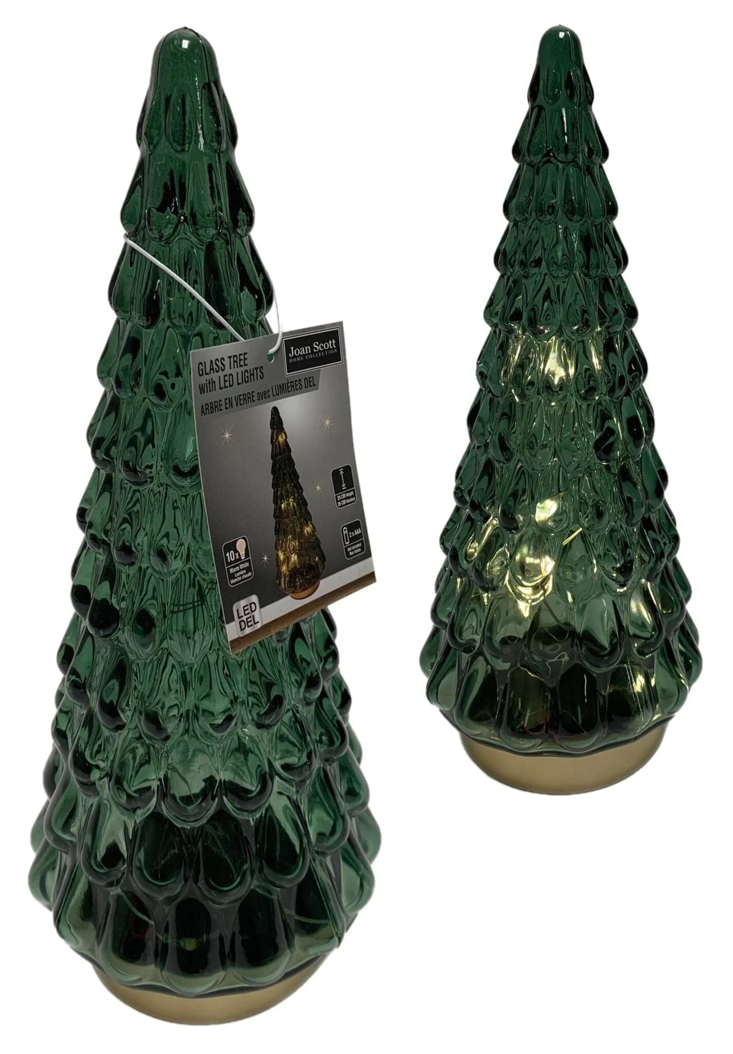 Green Glass LED Christmas Tree