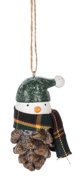 Pinecone Snowman ornaments