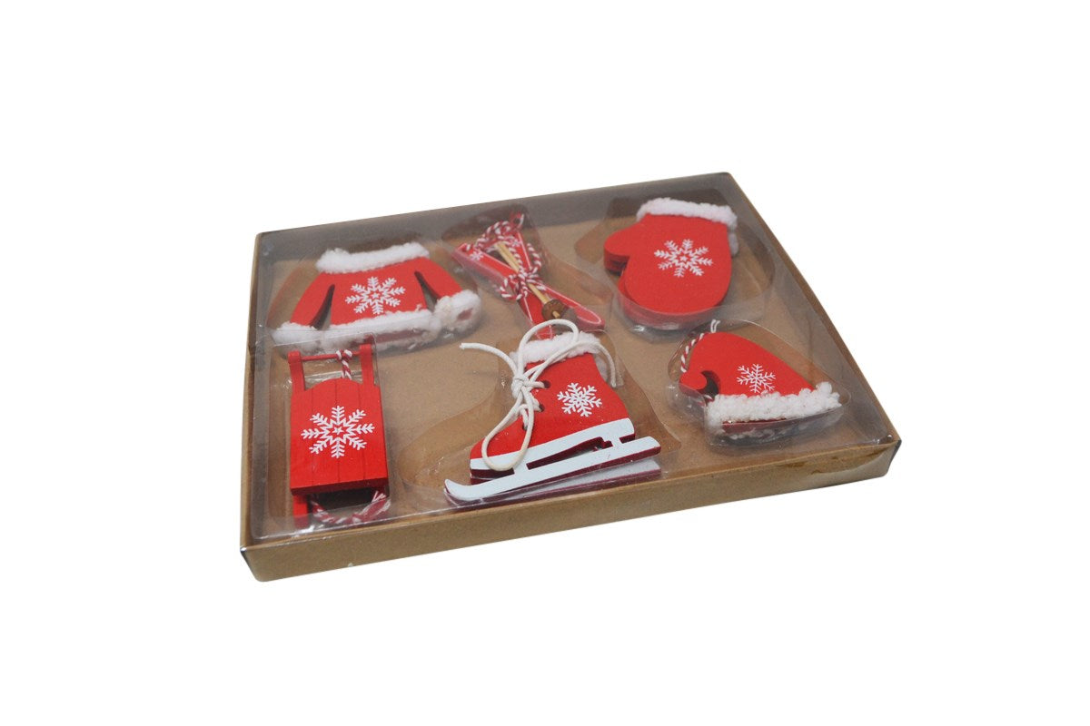 Set of 6 Winter Ornaments