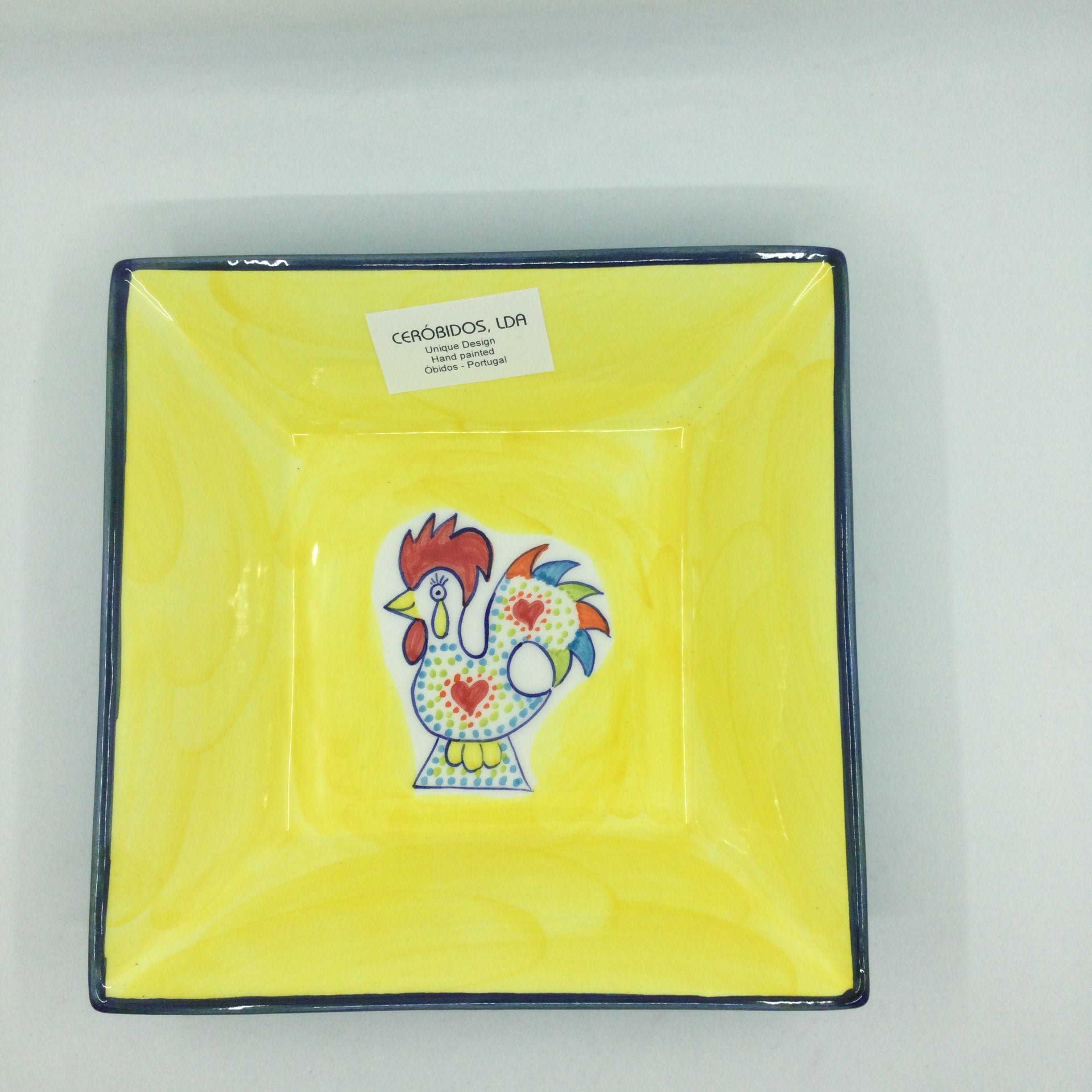 Joyful Rooster - Small Square Serving Dish